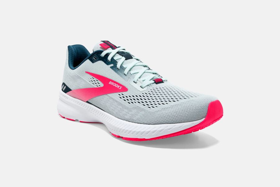 Brooks Launch 8 Road Running Shoes Womens Grey/Pink 467520-SQI